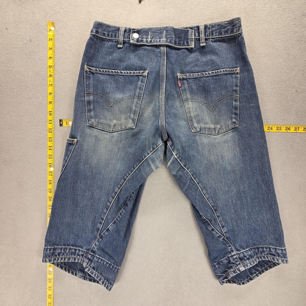 Vintage Levis Engineered Shorts Mens 30 Blue Twisted Denim Jean Jorts 19" Inseam